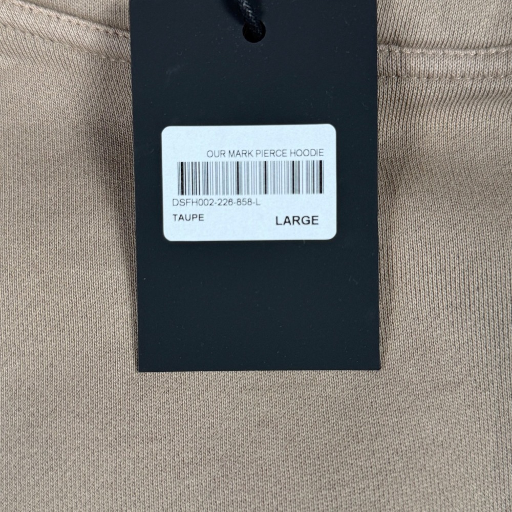 Darc Sport Our Mark Pierce Hoodie Taupe Wolves Club 2024 Mens L DSFH002-226-858 - Picture 5 of 10